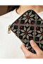 Women's Wallet Palestine Traditional Gold Embroidered Single Zipper Large 20X10 cm - 3
