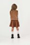 Plush Vest, Pleated Mini Skirt, Blouse, Bottom and Top 3-Piece Set - 4-5 Years - 4
