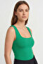 Round Neck Strappy Tank Top Bady Satin Blouse - 7