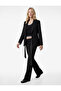High Waist Wide Lightweight Flared Fabric Pants with Tie Belt Detail - 2