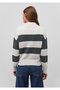 Polo Neck Striped Green Sweater Regular Fit 1710503 -87895 - 5