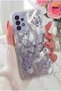 Galaxy A32 4g Case with Camera Protection, Shiny Hologram Butterfly Pattern, Shock-Absorbing Silicone