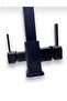 Black Kitchen Faucet Sink Faucet with Purifier Square Armature Suitable for Purifiers Matte Black - 4