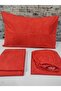 Solid Color Cotton Fabric Single Duvet Cover Set (Elastic Sheet) - 3