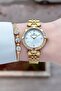 Gold Color 30 mm Women's Wrist Watch and Bracelet - 3