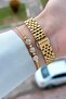 Gold Color 30 mm Women's Wrist Watch and Bracelet - 5