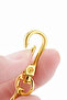 Black Faux Leather Gold Color Chain Bag Strap - Length 115 Cm ( Leather Black ) - 2