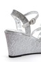 Silver Filled Heel Tulle Stone Bow Detailed Evening Dress Shoes 700 - 6