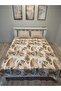 Double Person Pique Set Beige Large Leaf - 2