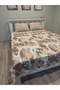Double Person Pique Set Beige Large Leaf - 3