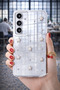 Galaxy A15 Case Airbag Design Glitter Transparent Pole Cover - 6
