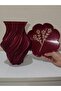 3D Printed Spiral Design Bioplastic Vase & Decorative Tray Set – Modern Home Accessory (Flowers Not Included) - 5
