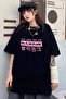 تي شيرت Blackpink Kpop مطبوع للجنسين بقصة واسعة