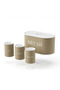 4-Piece Bread Box Set Metal Lid Tea Coffee Sugar Bowl Countertop Cabinet Organizer Storage Container Coffee - 6