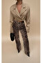 Leopard Patterned High Waist Palazzo Pants