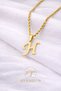 316L Anti-Tarnish Steel Gold Color Long Twisted Chain Lettered Women's Necklace