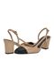 حذاء بكعب سميك وغطاء للأصابع من Slingback - 7