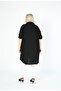 Women's Cotton Viscose Plain Large Size Tunic Black - 3
