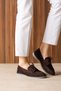 All-Day Comfort: Masculine Cut Brown Suede Women's Shoes - 4