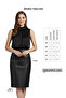 Black Women's Pencil Genuine Leather Skirt - 7