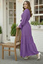 2084 Belted Ruffle Detailed Dress Lilac - 3