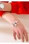 Women's Silver Pink Fatma Ana Hand, Heart, Daisy, Frog & Fish Charm Bracelet - Mix Model - 2