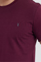 Men's Basic Crew Neck Cotton Regular Fit 3-Pack T-Shirt Gray-Navy Blue-Claret Red - 5