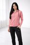 New Season, Diver Fabric Hooded Pink-Black Women's Tracksuit Set - 3