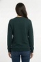 Women's Relax Fit Comfortable Cut Cotton Soft Textured Fleece Lined Crew Neck Sweatshirt - 4