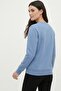 Women's Relax Fit Comfortable Cut Cotton Soft Textured Fleece Lined Crew Neck Sweatshirt - 4