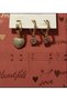 Heart Figured Steel Combination Earrings - 2