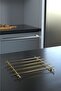 Service Presentation Set Towel Napkin Holder Trivet Cup Hanger Gold Gold Stainless Kitchen Dowry Set of 4 - 5