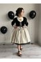 Girls' Premium Deluxe Black Velvet Lace-Up Vest Detail Special Occasion Cosplay Dress + Hair Clip