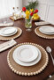 Wicker Jute Supla American Service Wooden Bead Jute String American Service 4 Pieces - 2
