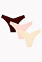 Ten Bordo Cappuccino 3-Pack Laser Non-Marking V Shape Brazilian Panties - 4