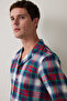 Plaid Light Men's Long Sleeve Shirt Pajama Set - 6