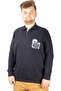 Mode XL Men's Sweat Polo Recycle Selanik Losangeles B20420 Navy Blue - 7
