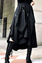 Black Chinese Street Wear Loose Long Skirt