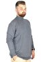 Mode XL Large Size Sweater Half Fisherman 22208 Indigo - 5