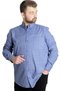 Fashion XL Large Size Men's Shirt Plaid Long Sleeve 23300 Light Gray - 2