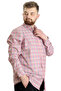Mode XL Large Size Men's Shirt Plaid Long Sleeve 23300 Dark Burgundy - 7