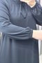Women's Hijab Clothing Plus Size Square Neck Robe Lina Dress - 3