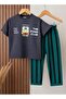 Boys' Printed Cotton Jogger Pants and Top Set - 4