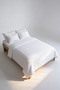 Home Single (160*220) Plain White Luxury Cotton Duvet Cover Only 1 Piece - 4