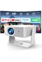 Mini Smart Projector – Android 13, 180 ANSI Lumens, 720P Native, 4K Decoding (White)