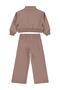 Kids Half-Zip Tracksuit Set for Ages 10-13 - Beige 10-11 Years - 4