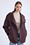 Short Cashmere Coat with Epaulet Detail - 4