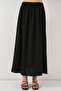 Bdart Textured Maxi Skirt with Drawer Waist Detail - 4