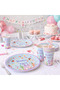 Mermaid Themed Cardboard Plates and Cups 8 Plates 8 Cups - 2