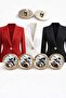 Metalized Wrinkled Button Gold Plated 2.5 cm 1 Pack 6 Pieces